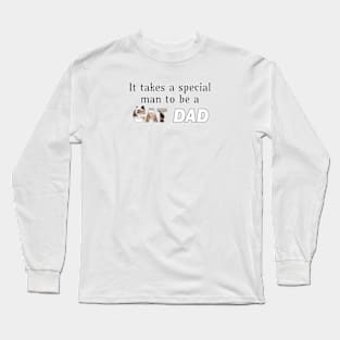 It takes a special man to be a cat dad - siamese long hair white cat oil painting word art Long Sleeve T-Shirt